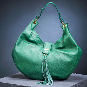 FANTASTIC DESIGNER HOBO BAG GENUINE CALF LEATHER